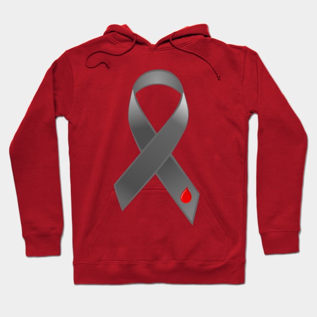 Grey Diabetes Ribbon Hoodie by AlondraHanley